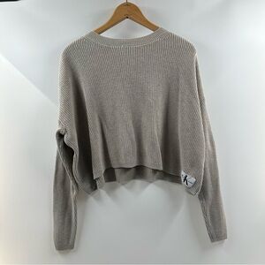 Calvin Klein Jeans Beige Knitted Sweater Top – Size Small